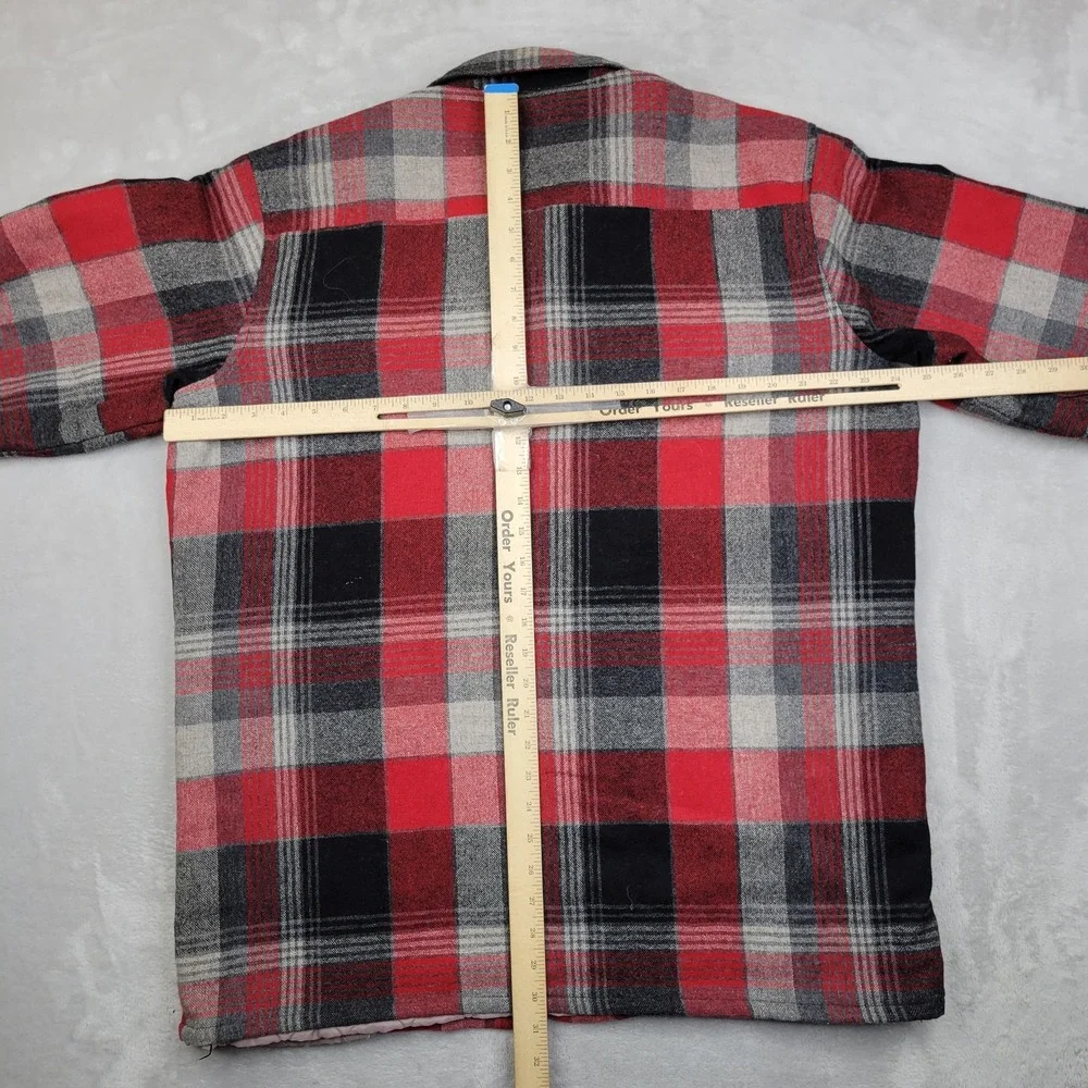 Vintage Lord Taylor Jacket Mens Large Buffalo‎ Plaid Wool Lined 90s Kensington